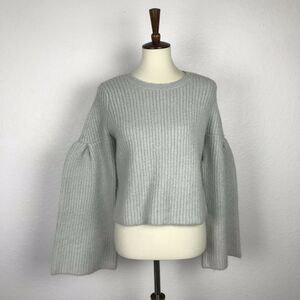 Lovers + Friends Sweater Women S Maxine Crop Ribbed Knit Quiet Luxury NWT